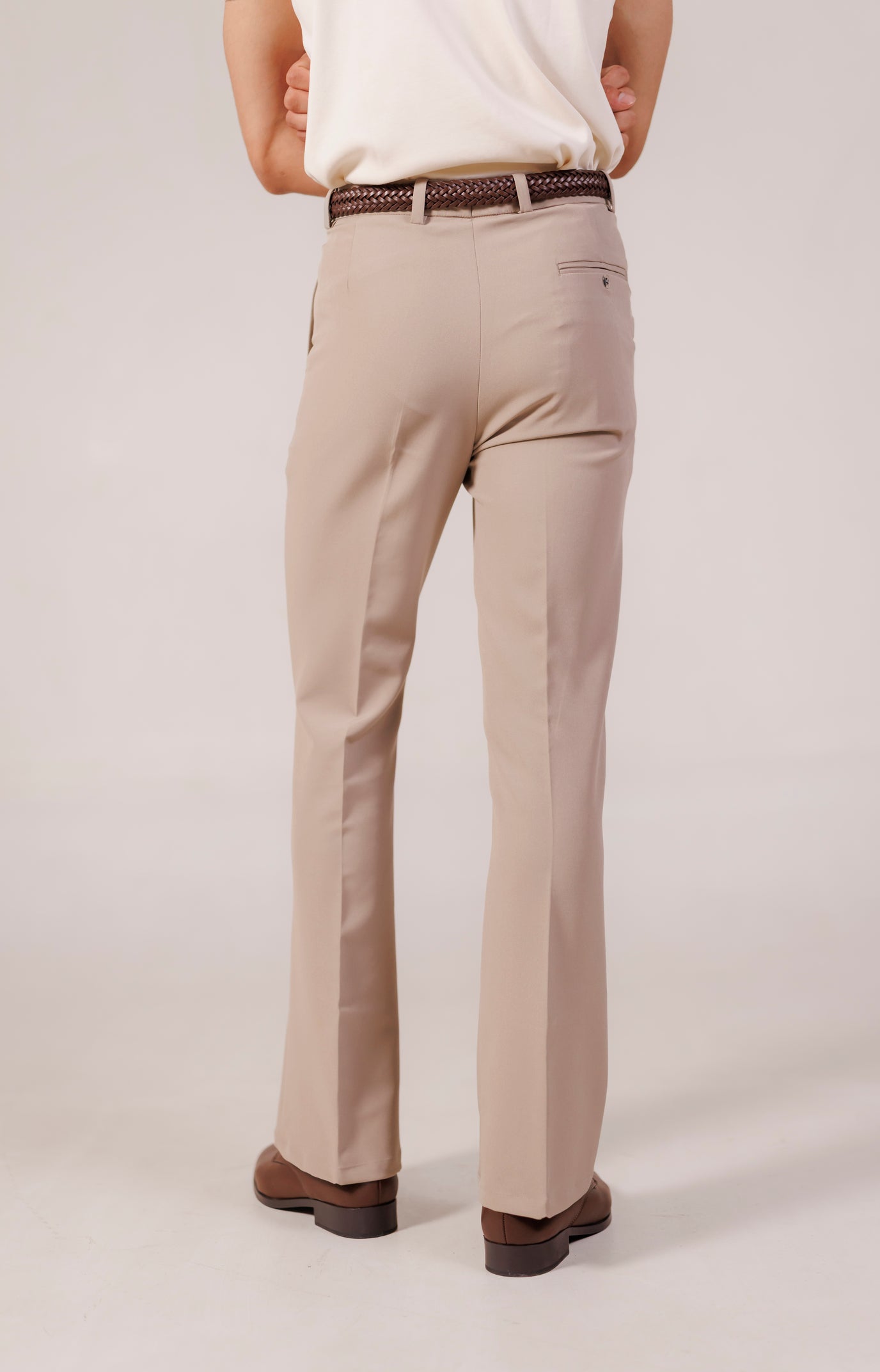 Flared Trousers - Stone Taupe