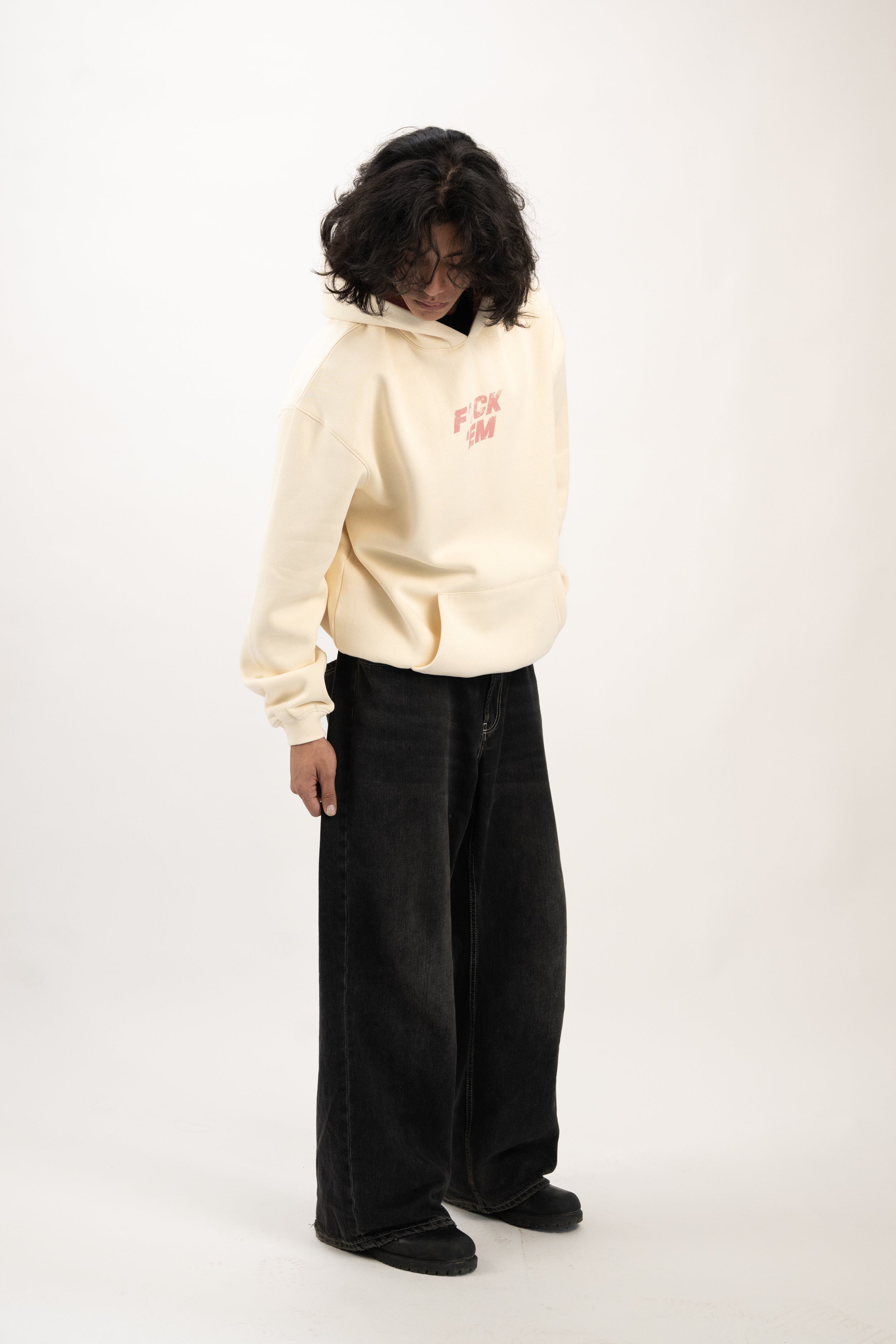 Graphic Statement Hoodie - Vanilla