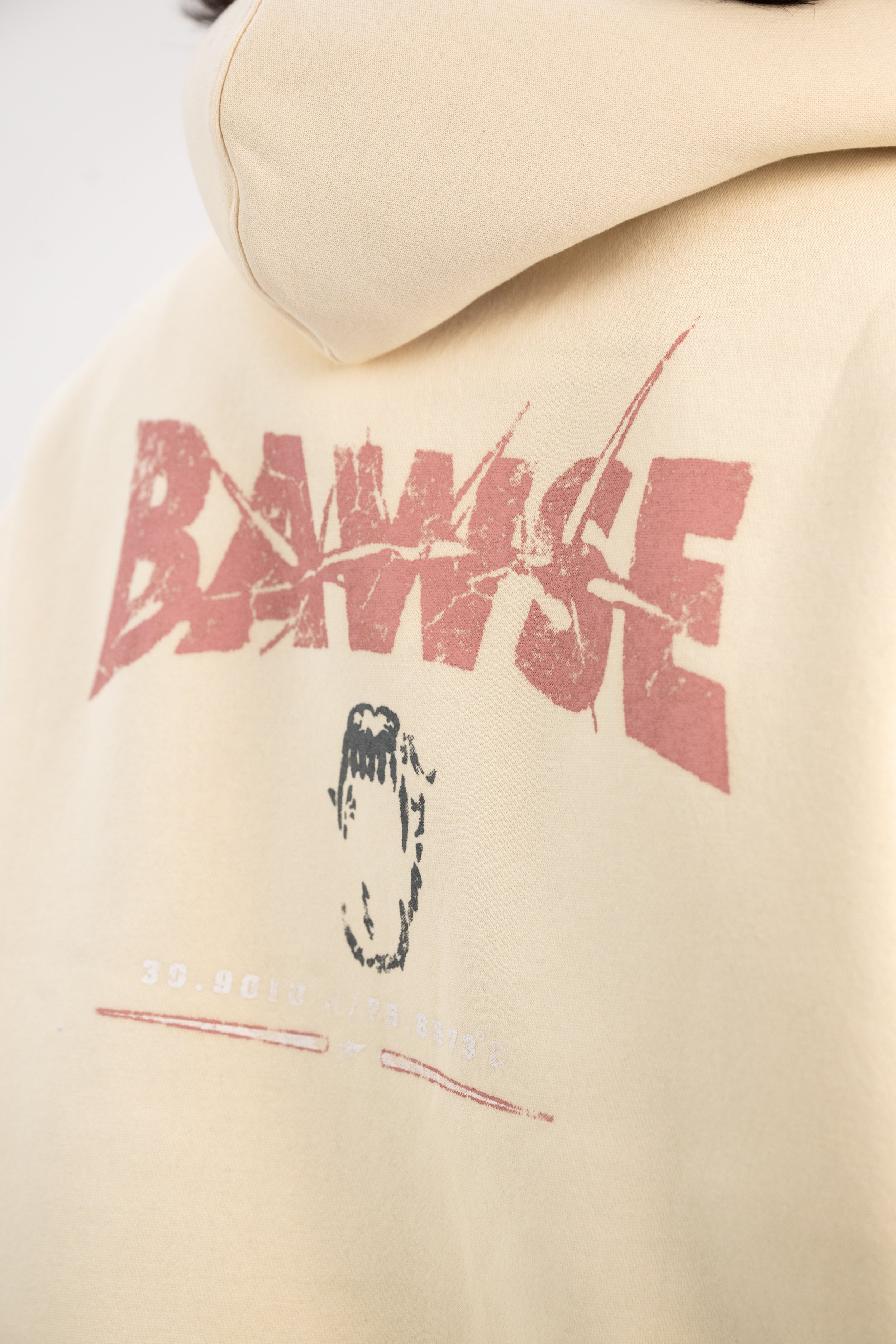 Graphic Statement Hoodie - Vanilla