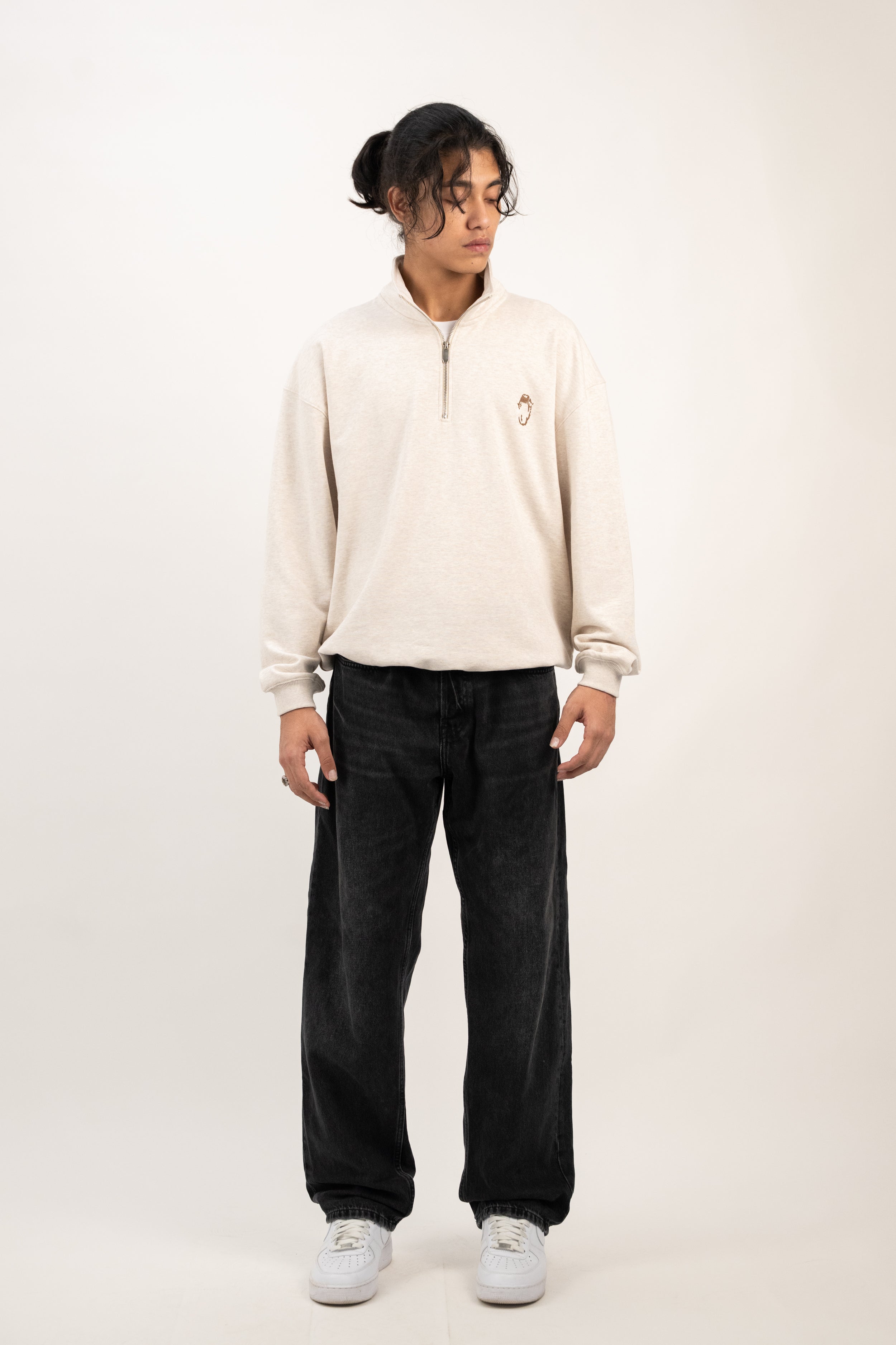 Quarterzip Sweatshirt - Heather Oatmeal