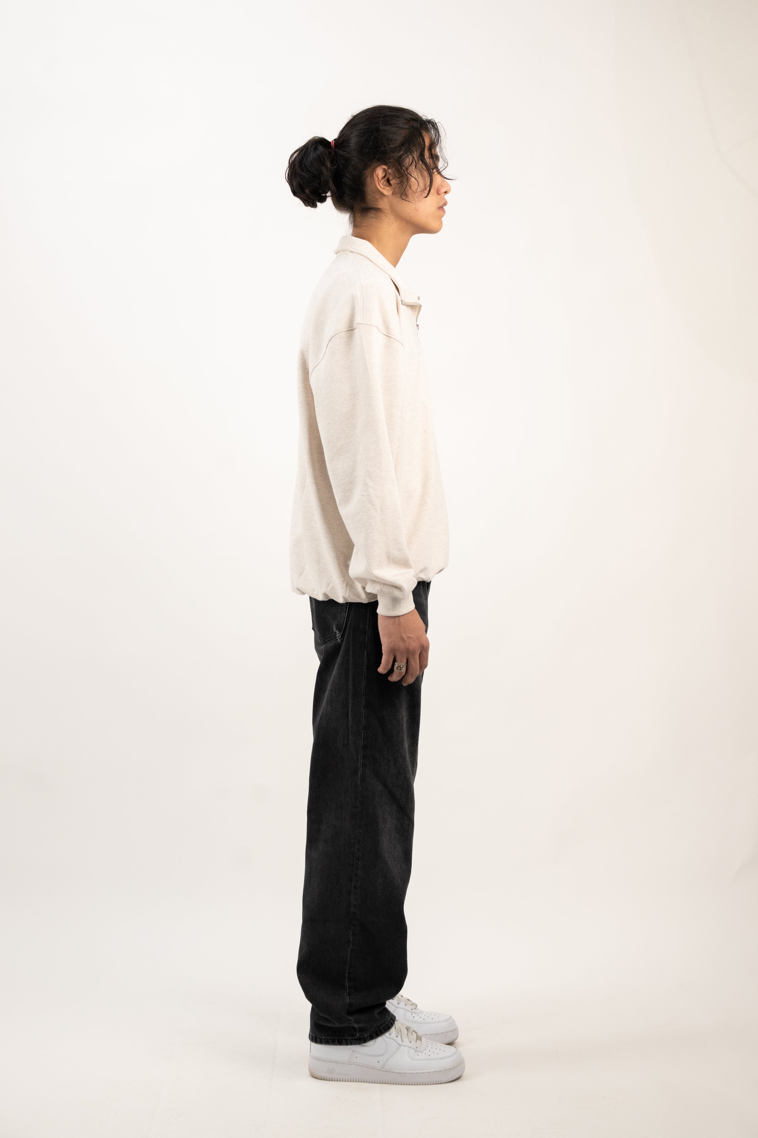 Quarterzip Sweatshirt - Heather Oatmeal