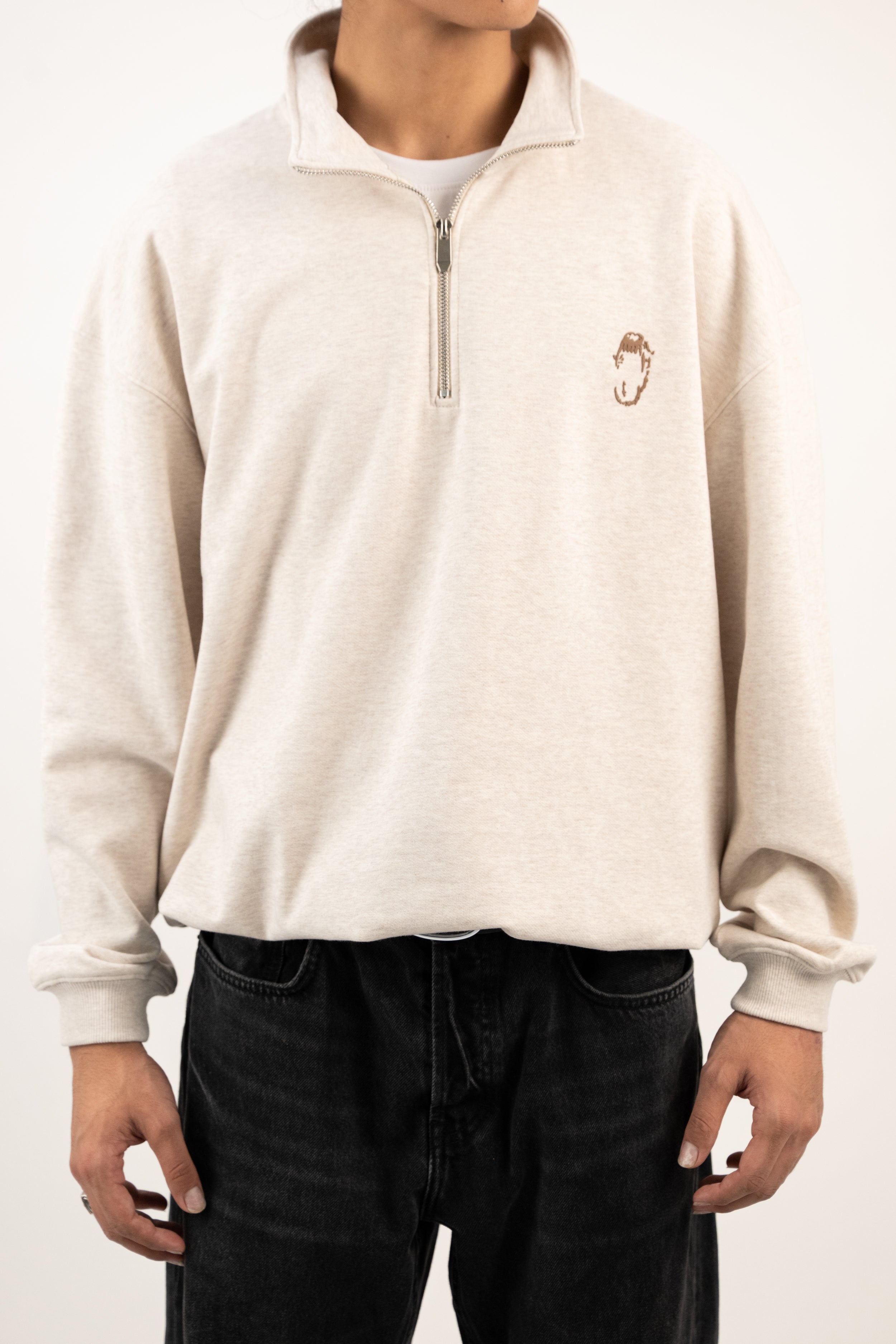 Quarterzip Sweatshirt - Heather Oatmeal