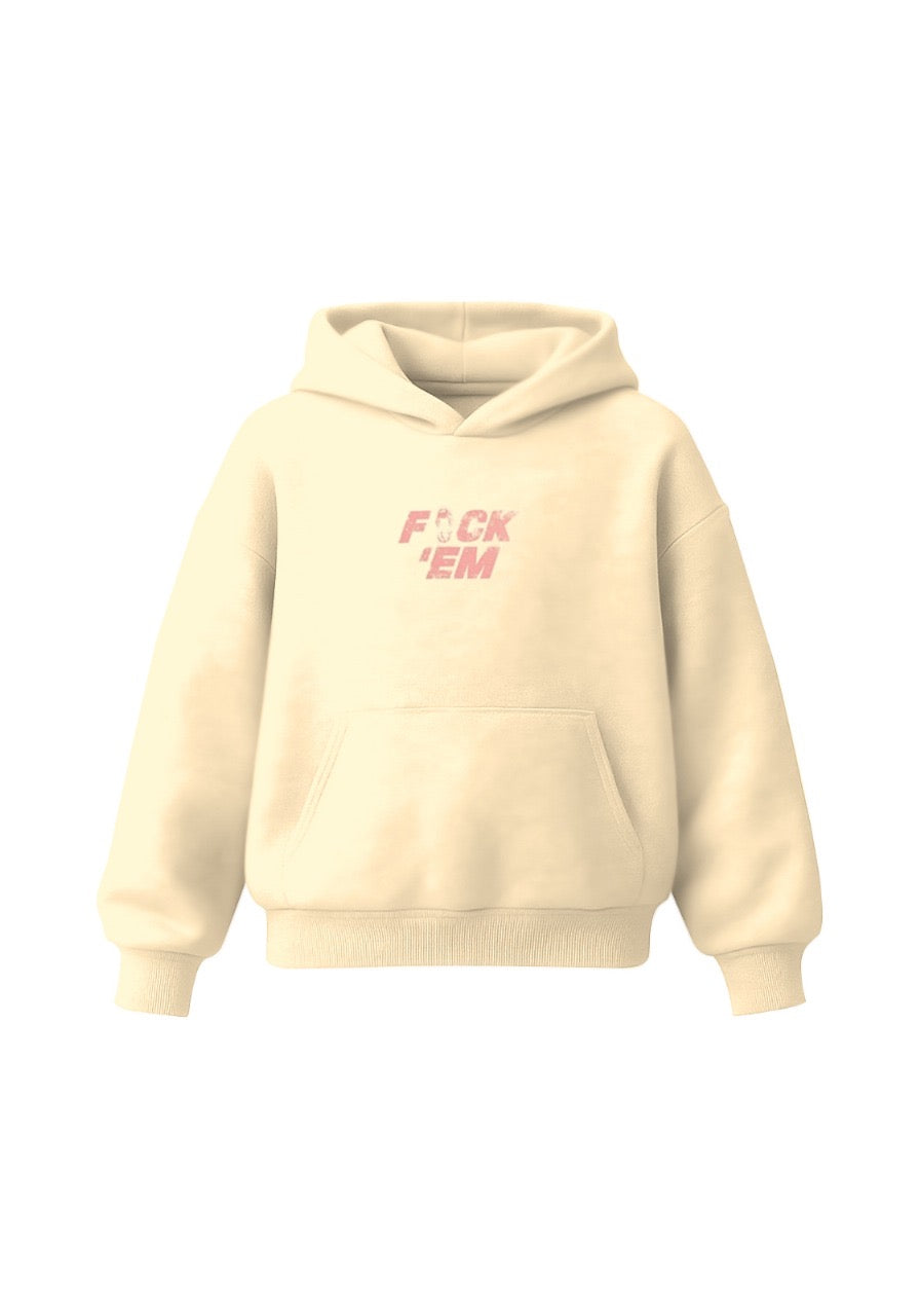 Graphic Statement Hoodie - Vanilla