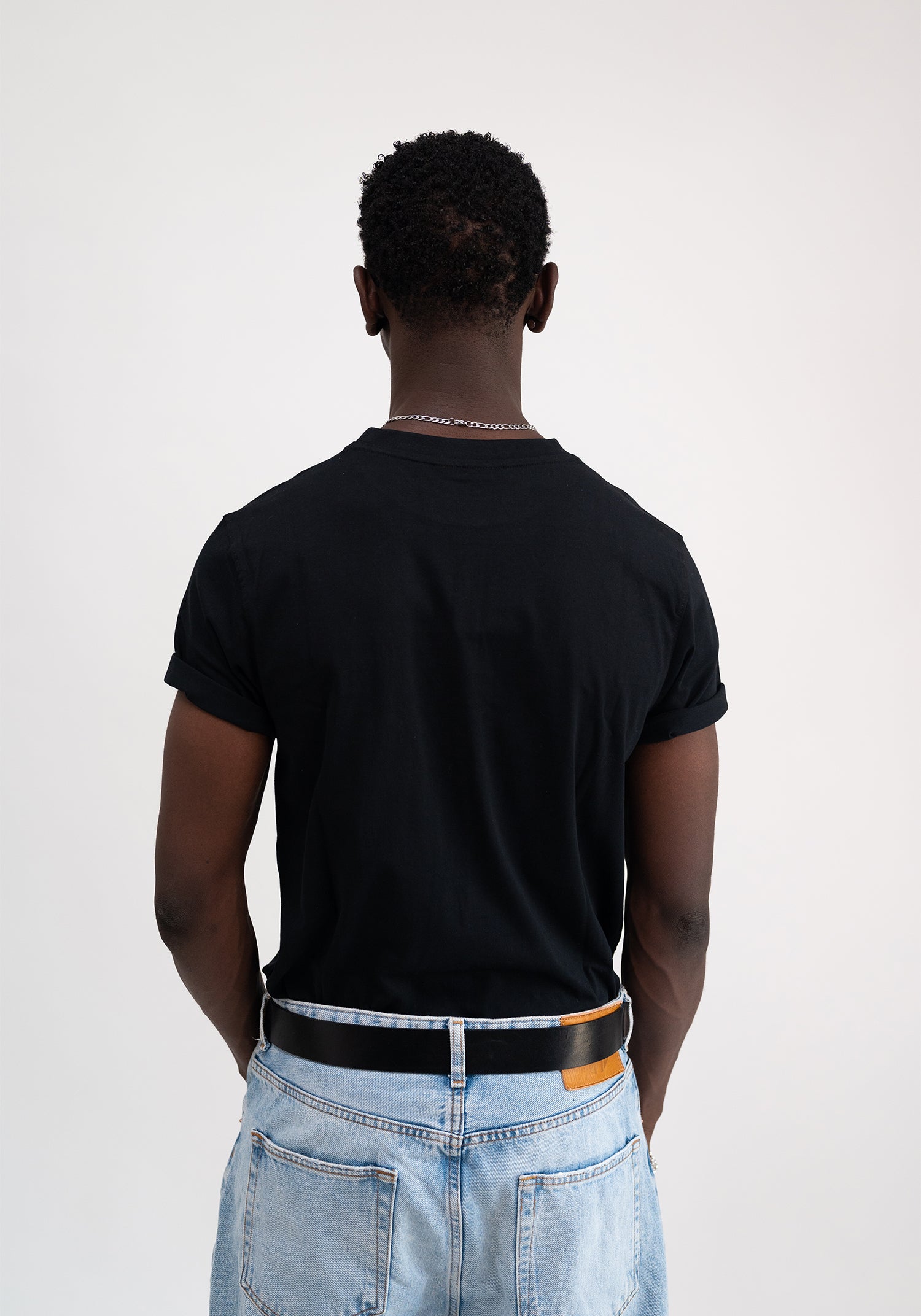 Athletic Fit Cotton T-Shirt - Black