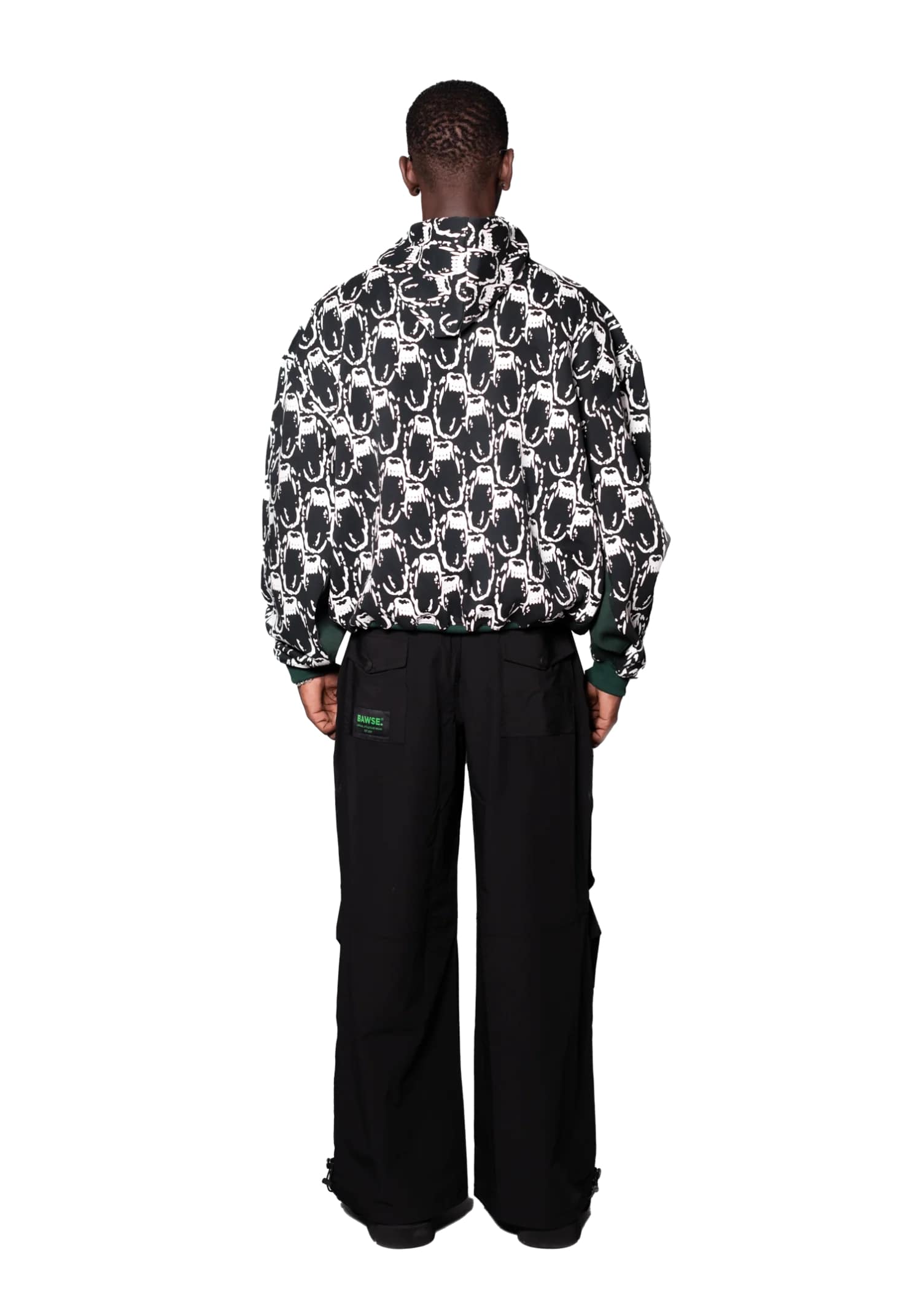 Fangs Box Hoodie - Bottle Green