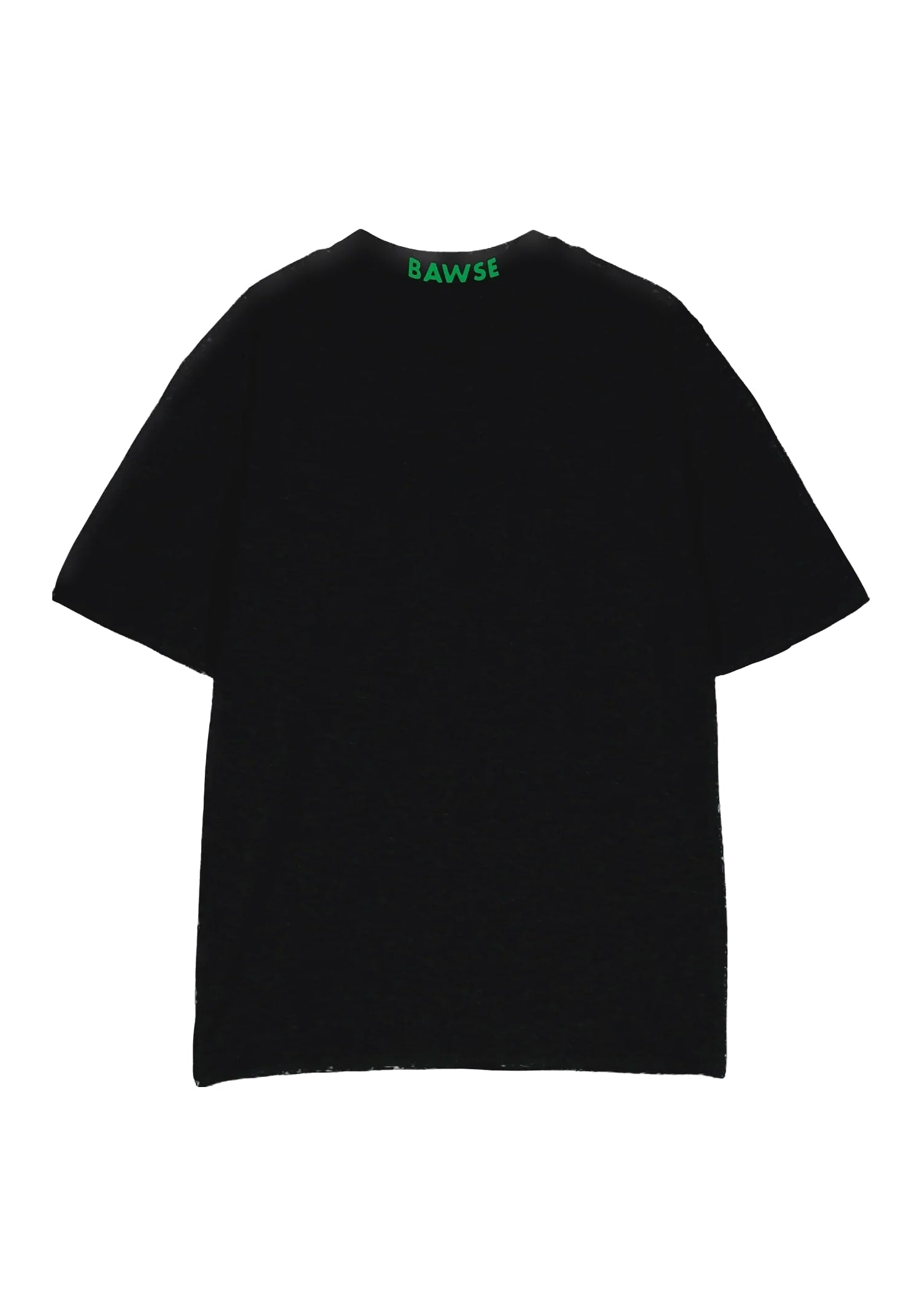 High Neck Graphic T-Shirt - Black