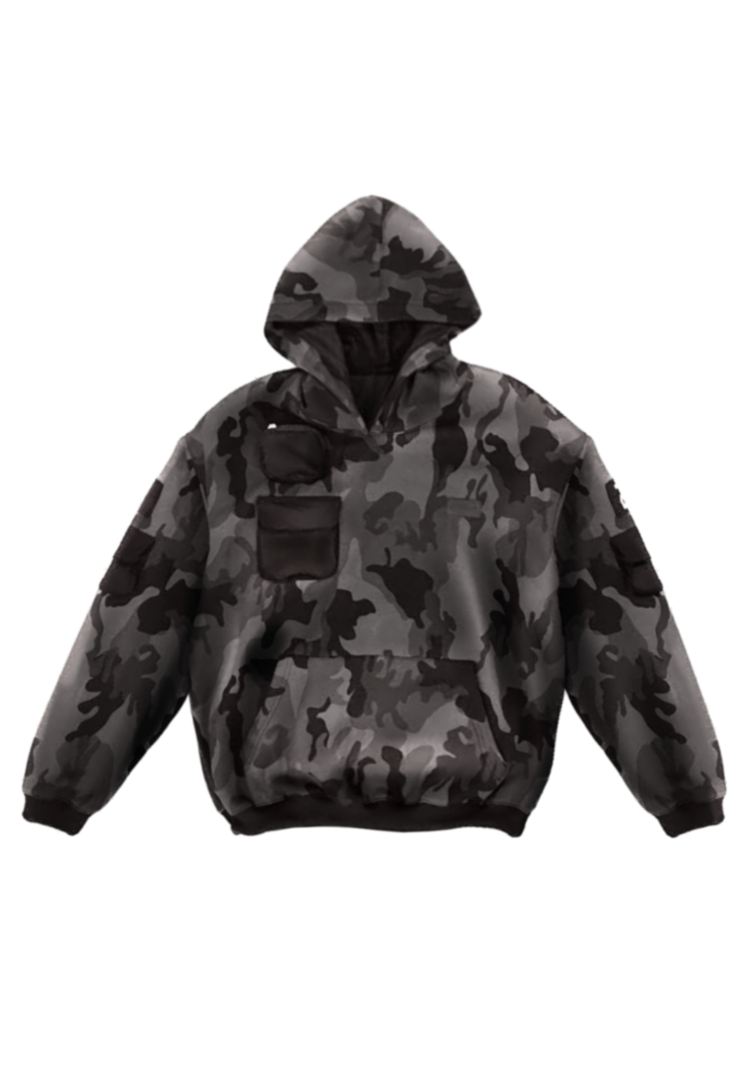 Stealth Hoodie Camo Black