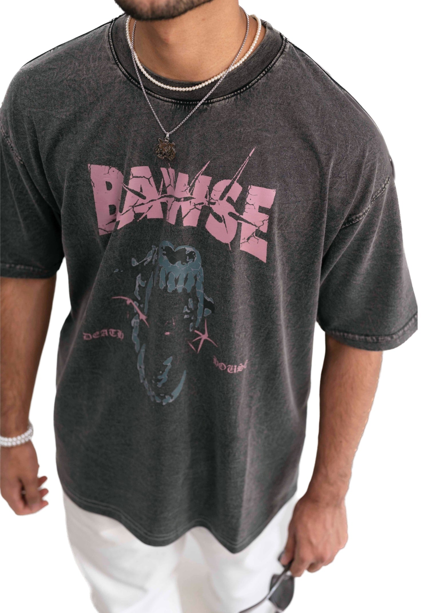 Vintage Graphic T-shirt - Washed Gray
