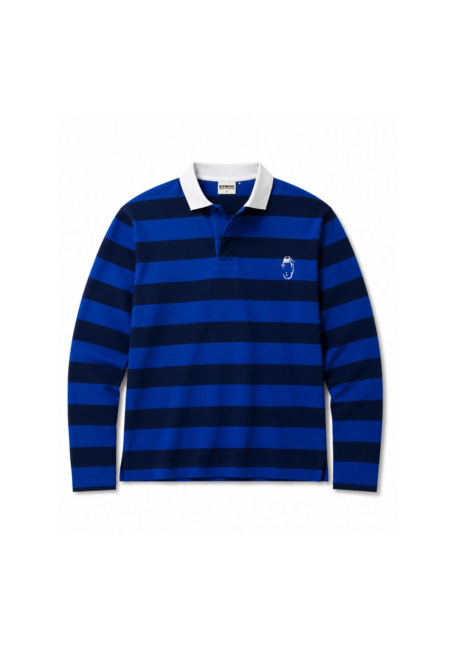 Long sleeve polo tshirt - Royal Blue/Navy