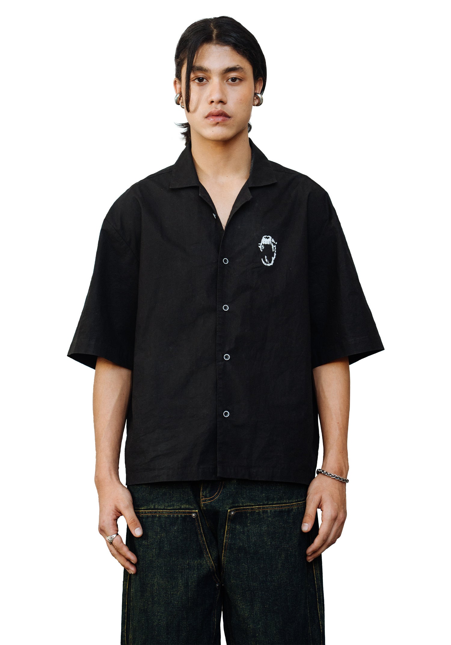 Boxy Fit Shirt - Black