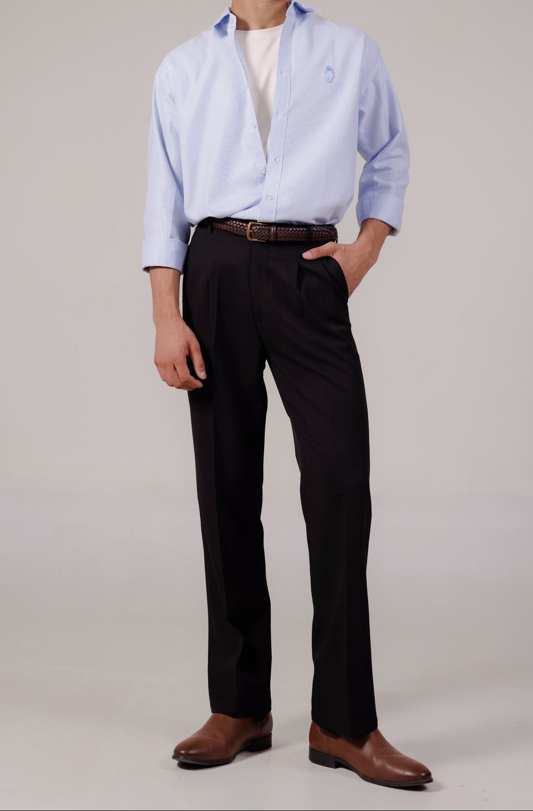 Pleated Trousers - Black