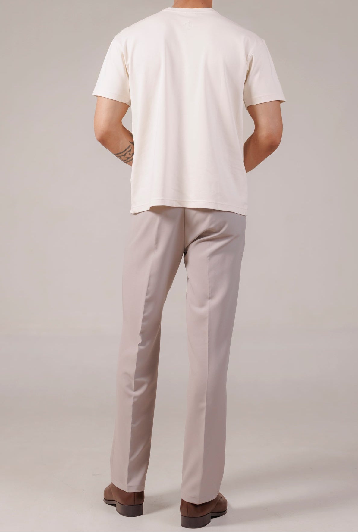 Pleated Trousers - Stone Grey