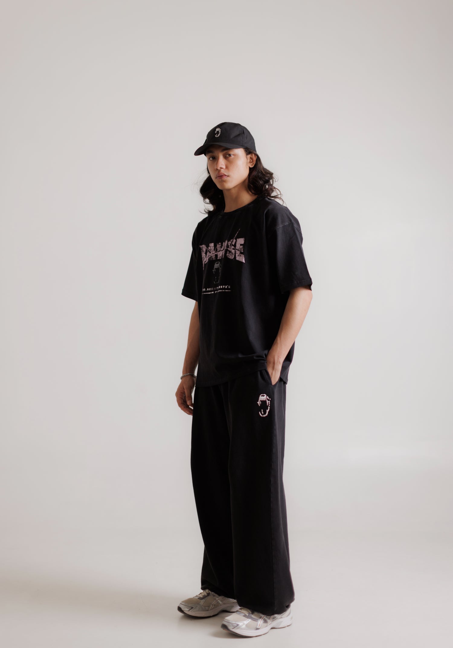 Graphic T-shirt - Washed Black