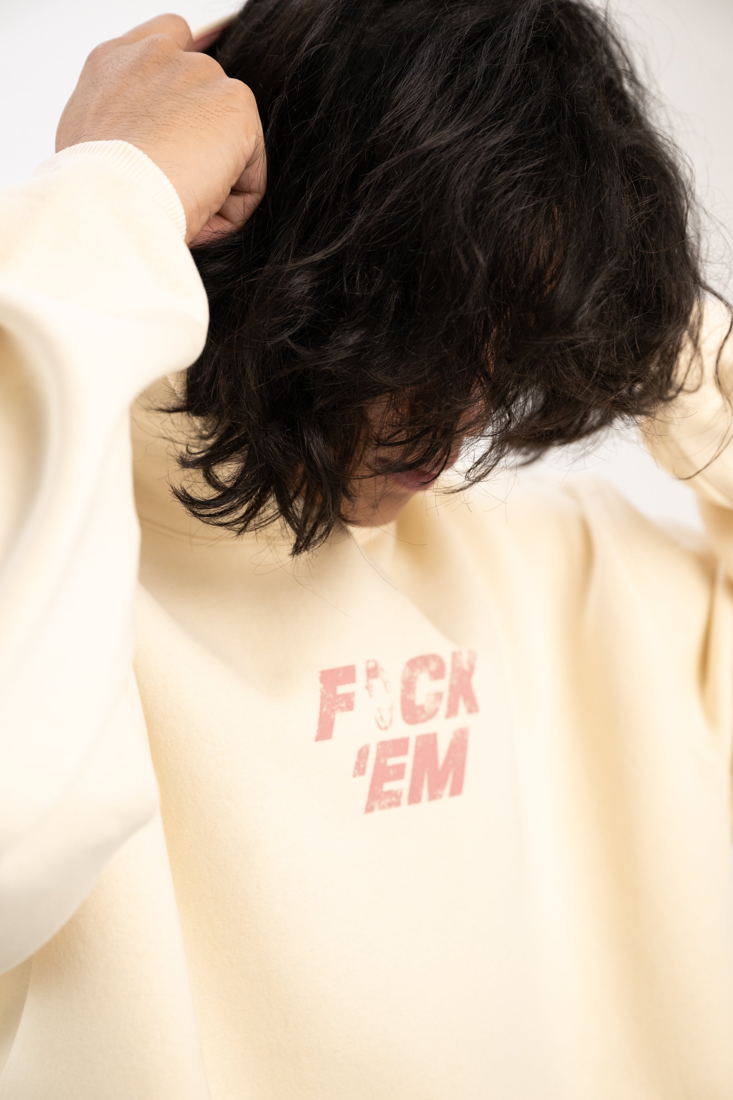 Graphic Statement Hoodie - Vanilla