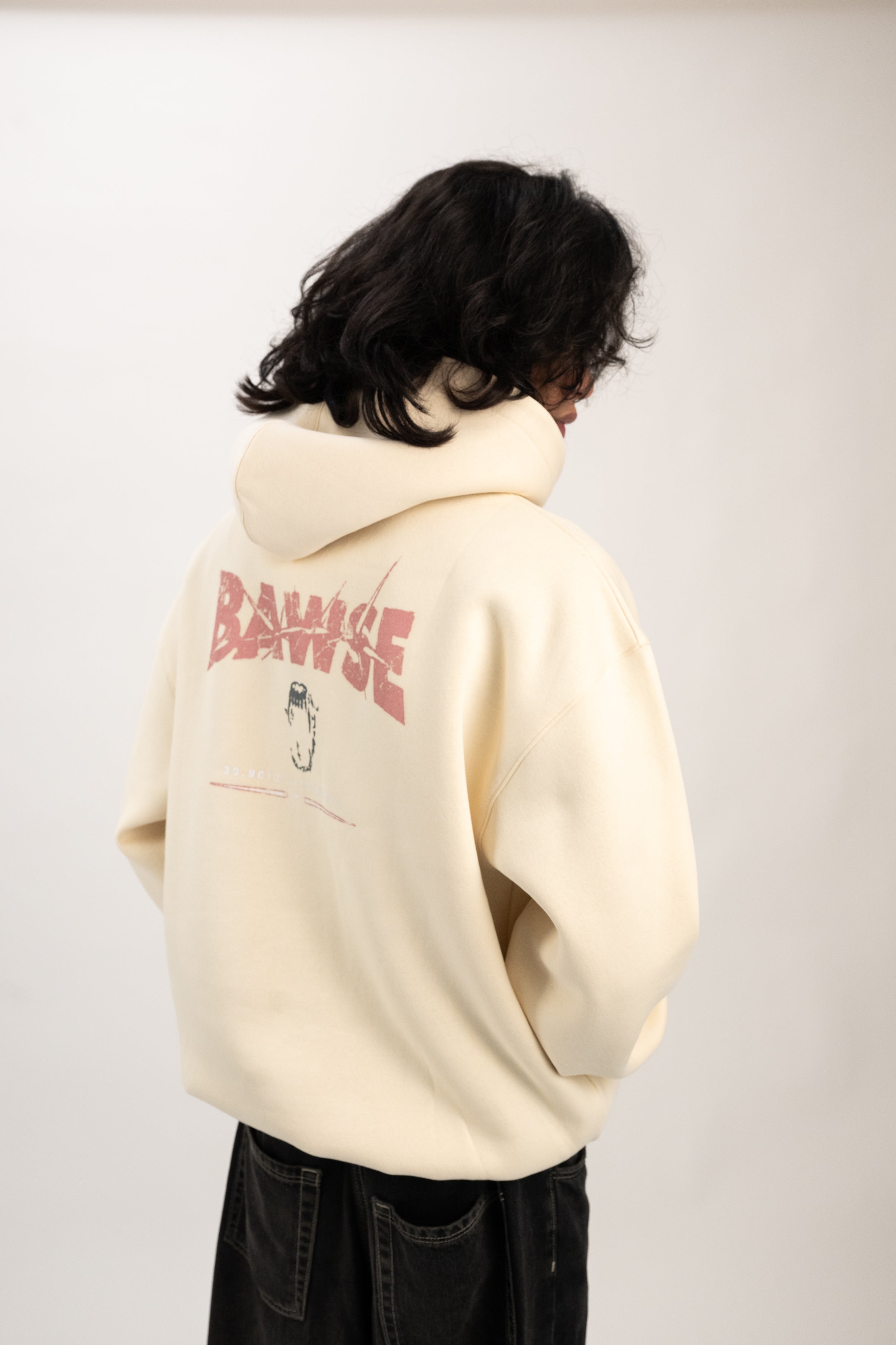 Graphic Statement Hoodie - Vanilla