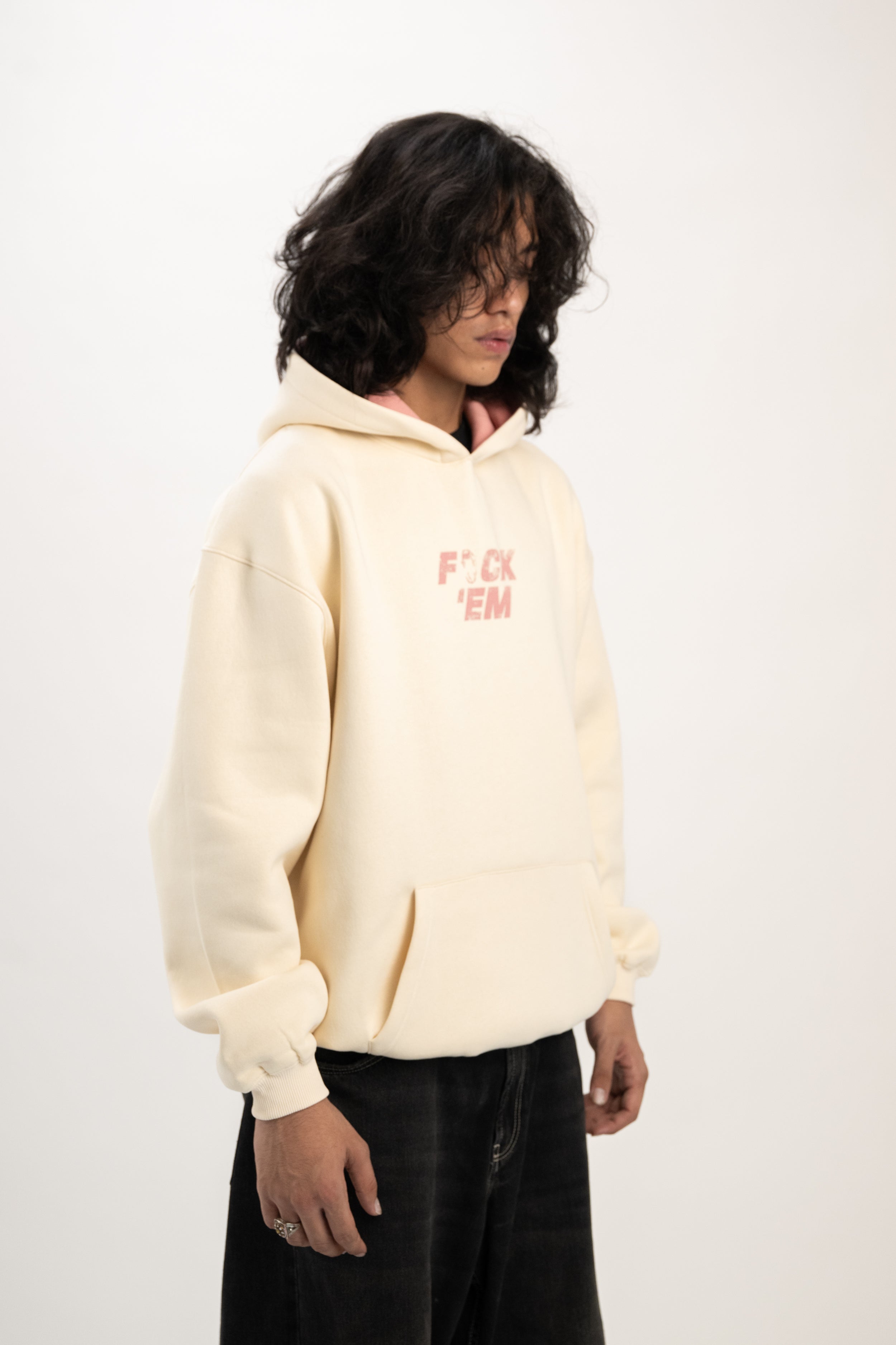 Graphic Statement Hoodie - Vanilla