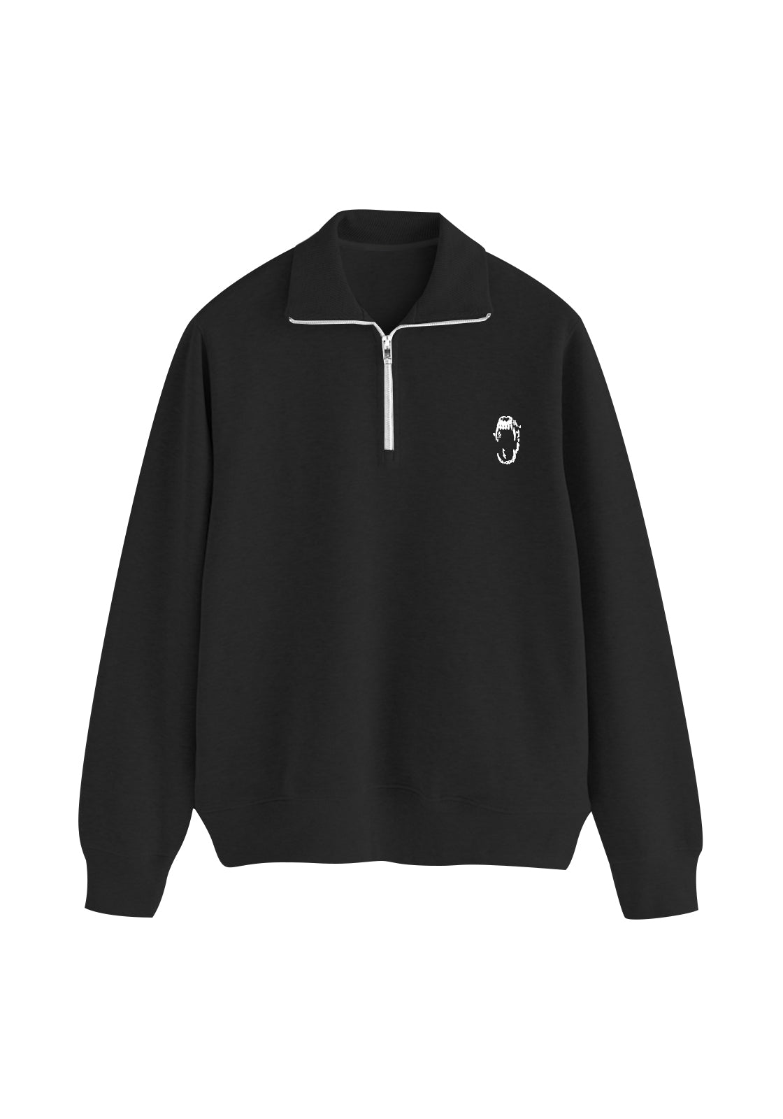 Quarterzip Sweatshirt- Black