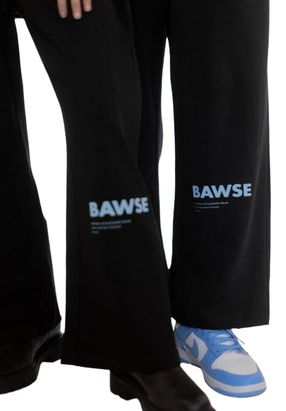 Wide Leg Unisex Joggers - Black