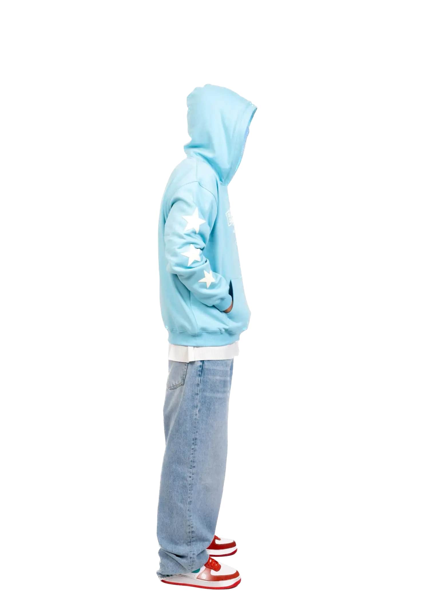 90s Hoodie - Powder Blue.