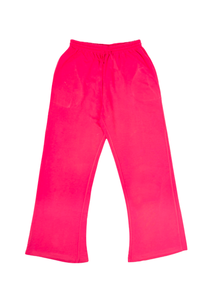 Wide Leg Unisex Joggers - Hot Pink
