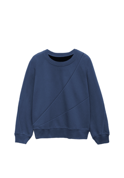 Reconstructed Sweatshirt-Denim Blue