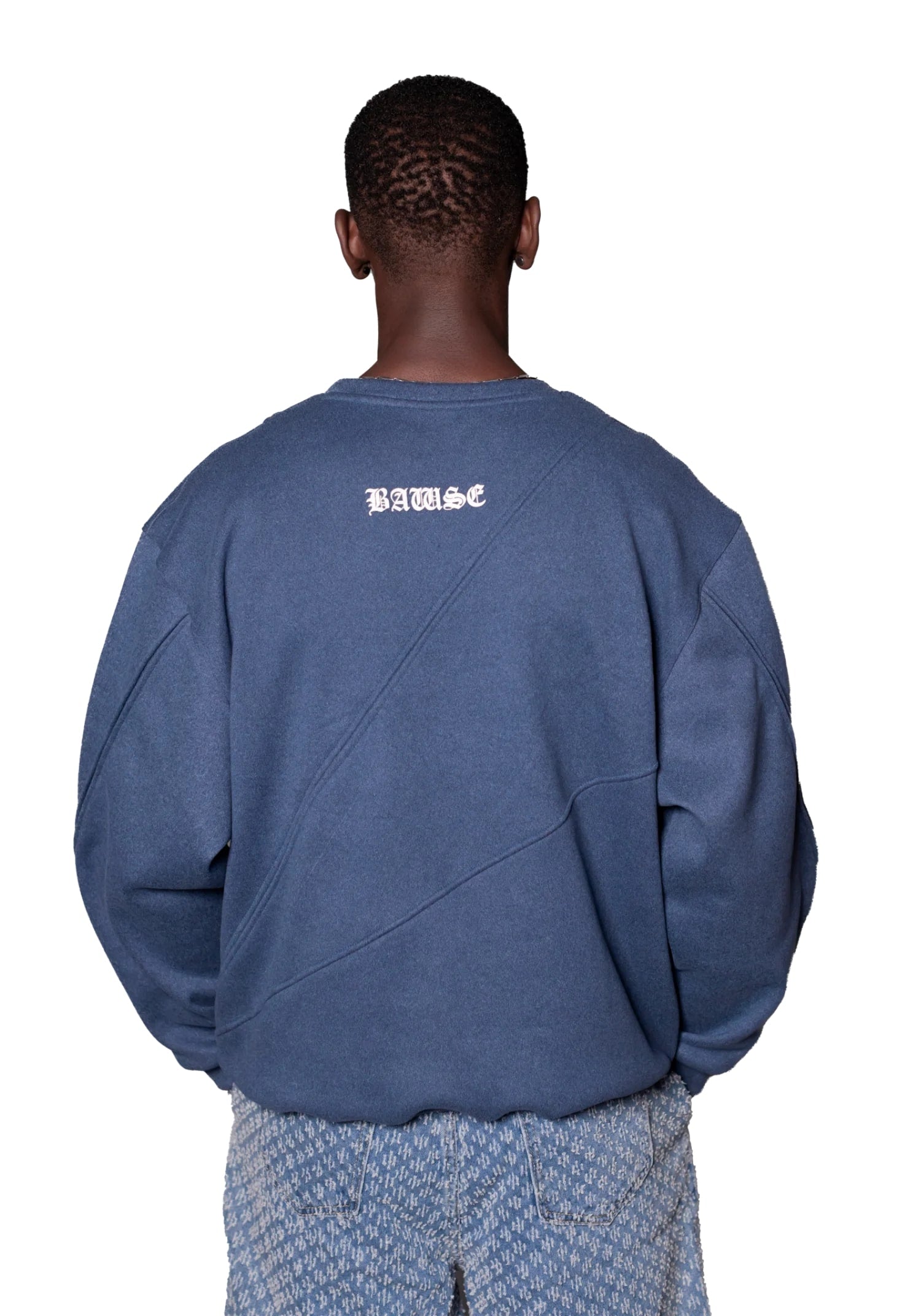 Reconstructed Sweatshirt-Denim Blue