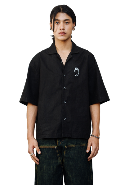 Boxy Fit Shirt - Black